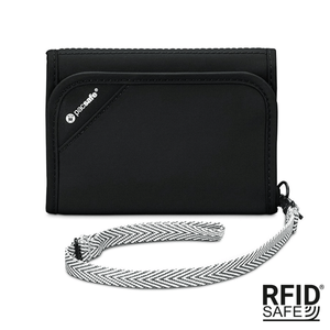Men's small RFID Pacsafe V125 wallet - black