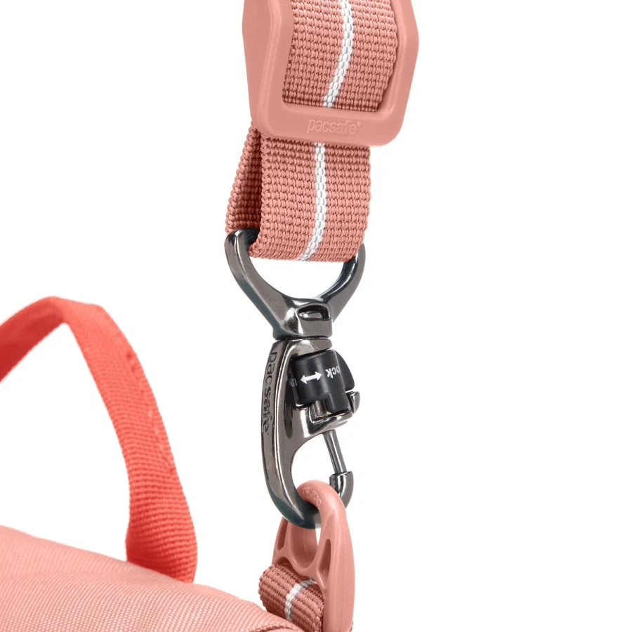 Folding women's anti-theft bag Pacsafe Go - pink