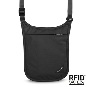 RFID Pacsafe Coversafe V75 neck wallet - black