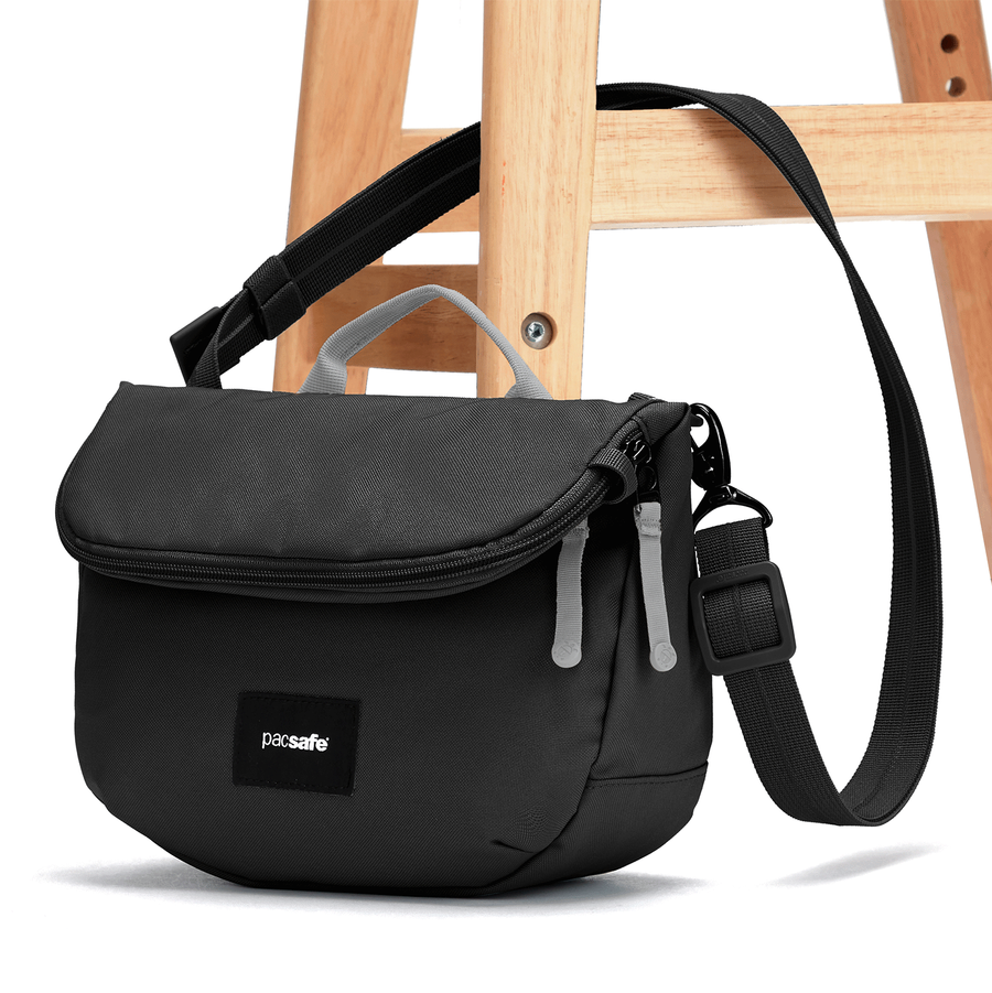 Folding women's anti-theft bag Pacsafe Go - black