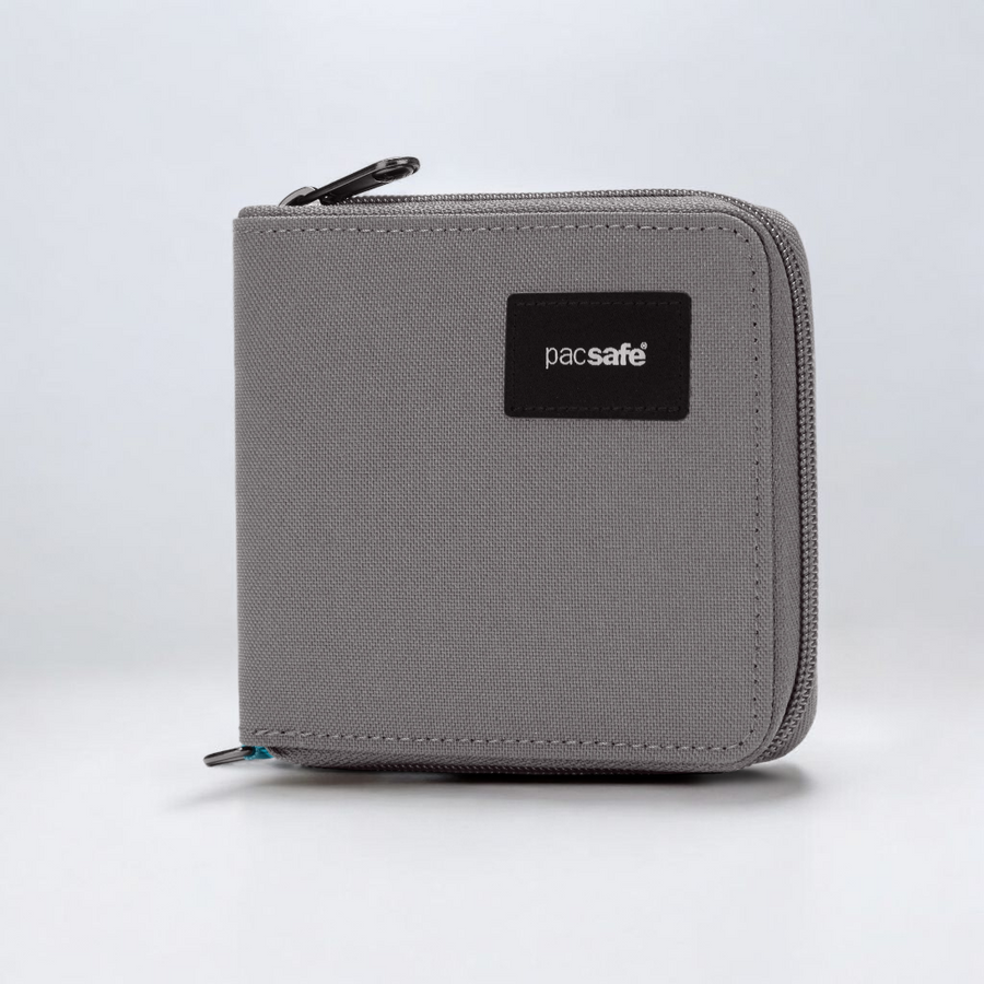 Men's small RFID Pacsafe wallet - stone