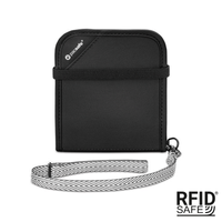 Portfel antykradzieżowy męski mały RFID Pacsafe V100 - czarny
