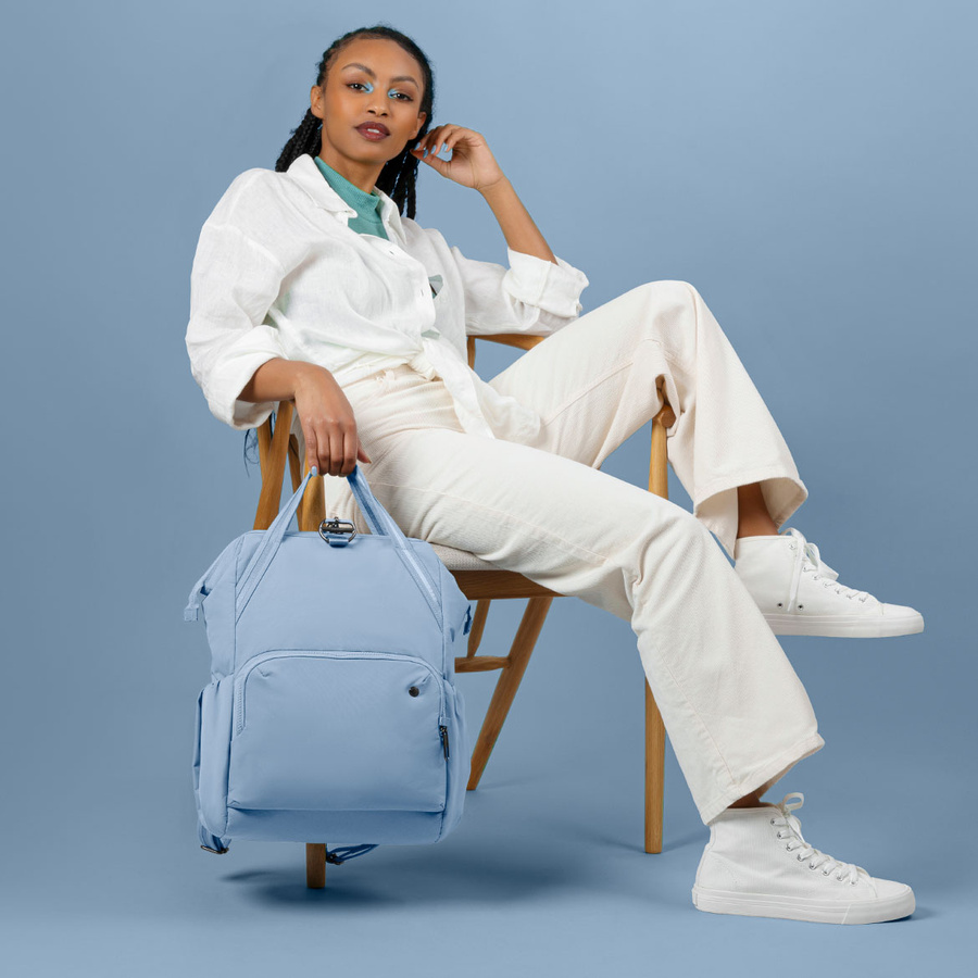 Anti-theft backpack Pacsafe CX - light blue
