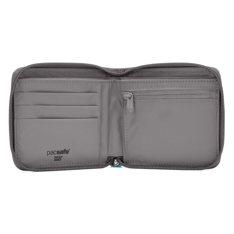 Men's small RFID Pacsafe wallet - stone