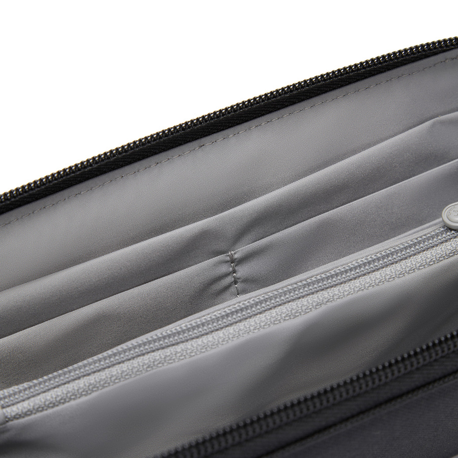 Portfel antykradzieżowy damski duży RFID Pacsafe - czarny