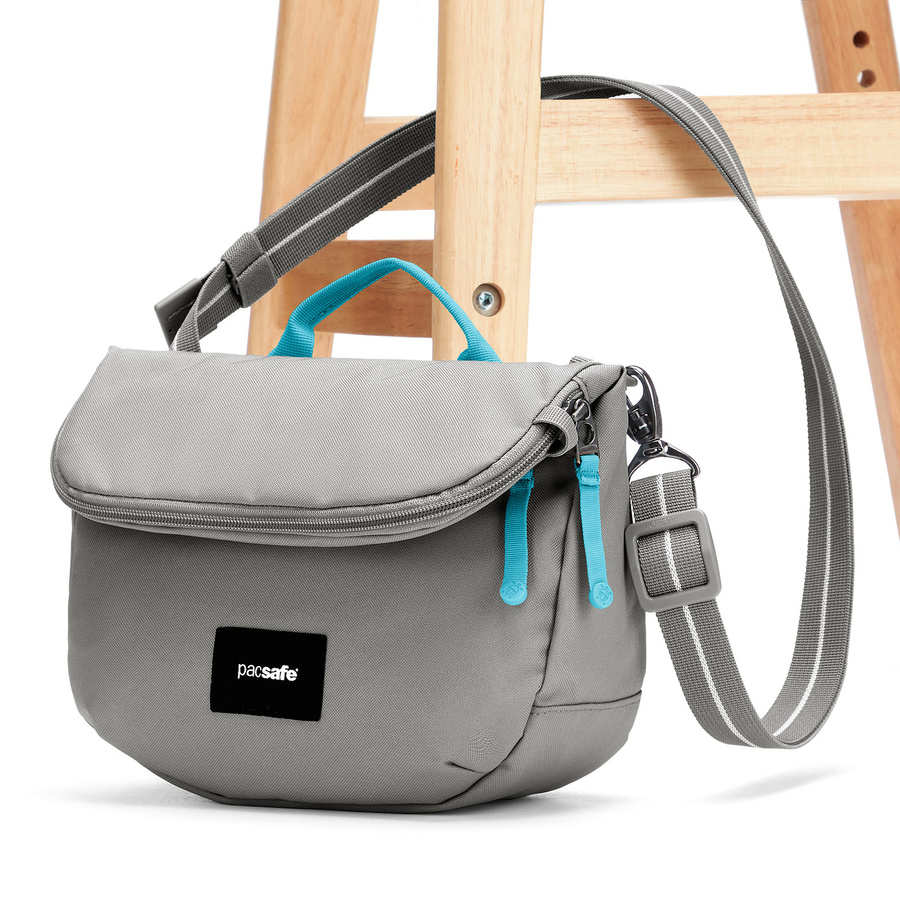 Folding women's anti-theft bag Pacsafe Go - stone