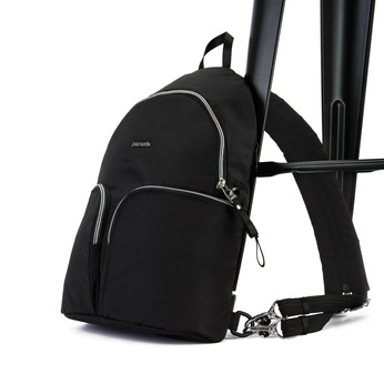 Plecak damski miejski antykradzieżowy Pacsafe Stylesafe sling granatowy