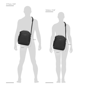 Torba miejska na ramię antykradzieżowa Pacsafe Metrosafe LS250 CX Econyl® - czarny